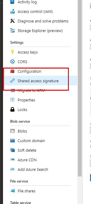 shared access signature azure