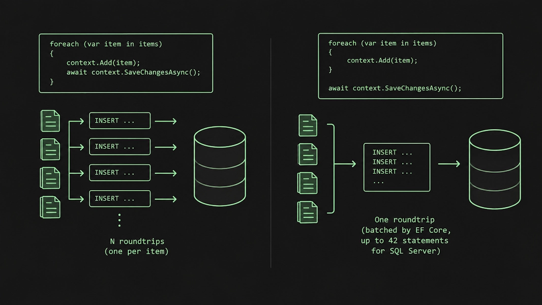 Calling SaveChanges inside a loop