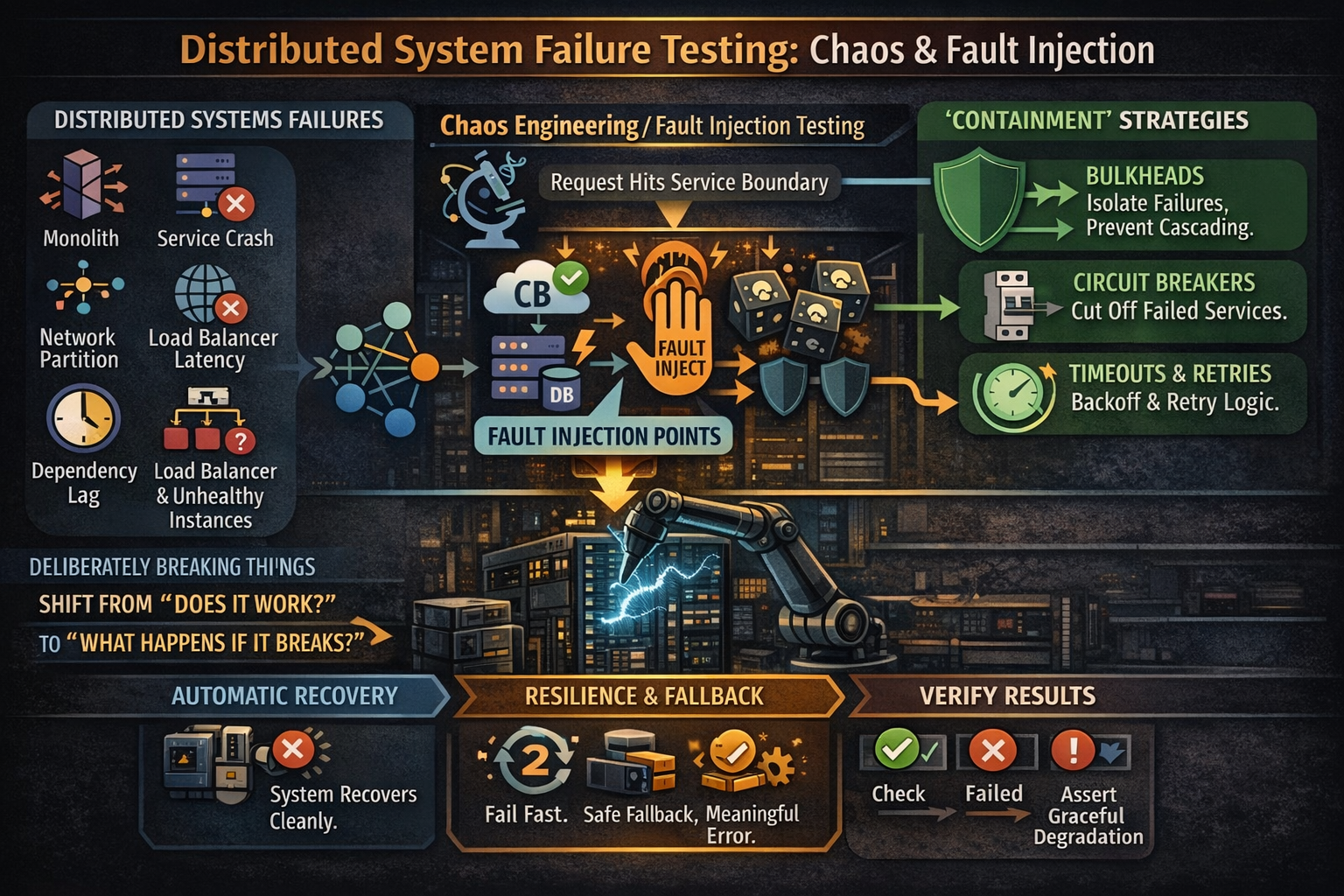 ❓ How do you test systems where each service can fail independently?