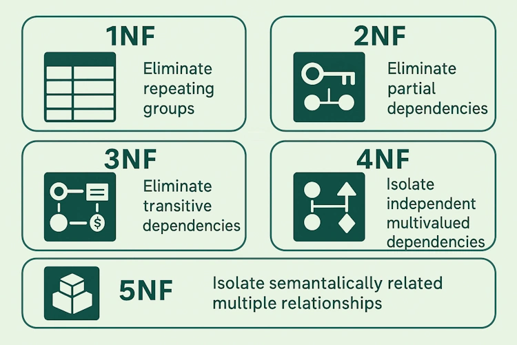 5 Database Normalization Forms