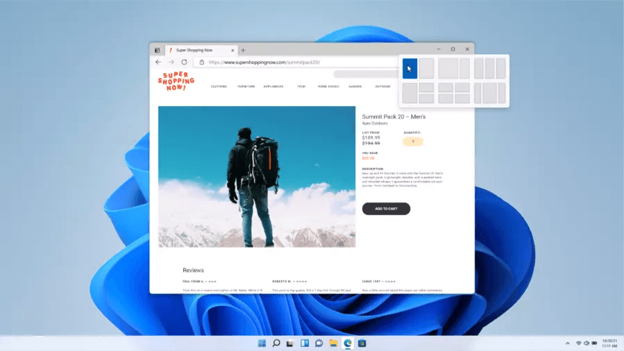 layout windows 11